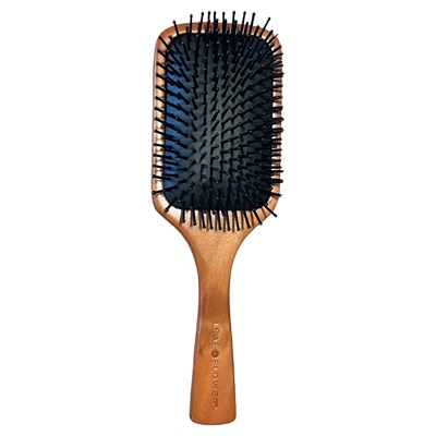 LEAF & FLOWER Wooden Paddle Brush